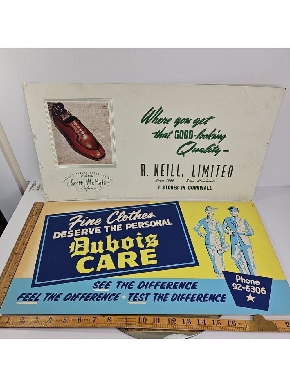 1950s Retail Fashion/Cleaning Stores Vancouver Toronto Canada Advertising Signs